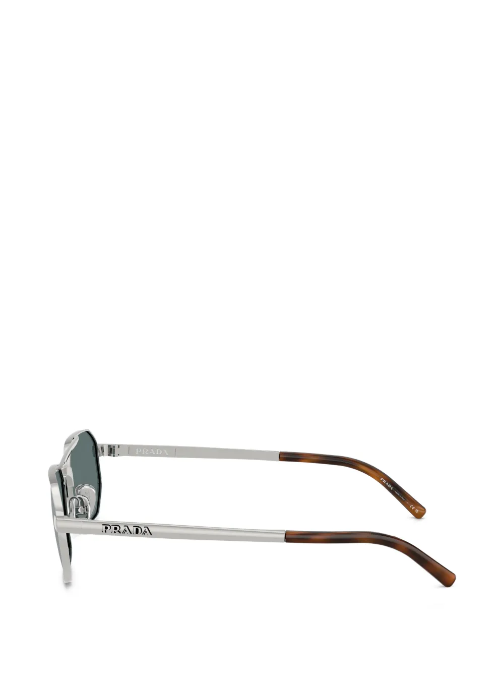 Prada Eyewear Zonnebril met logodetail Zilver
