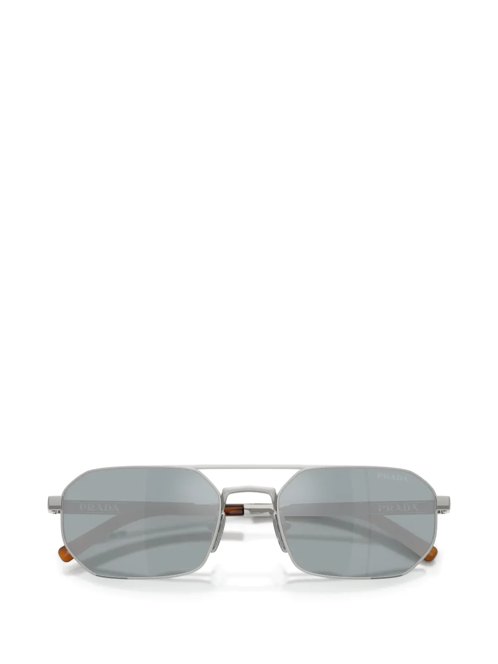 Prada Eyewear Zonnebril met logodetail Zilver