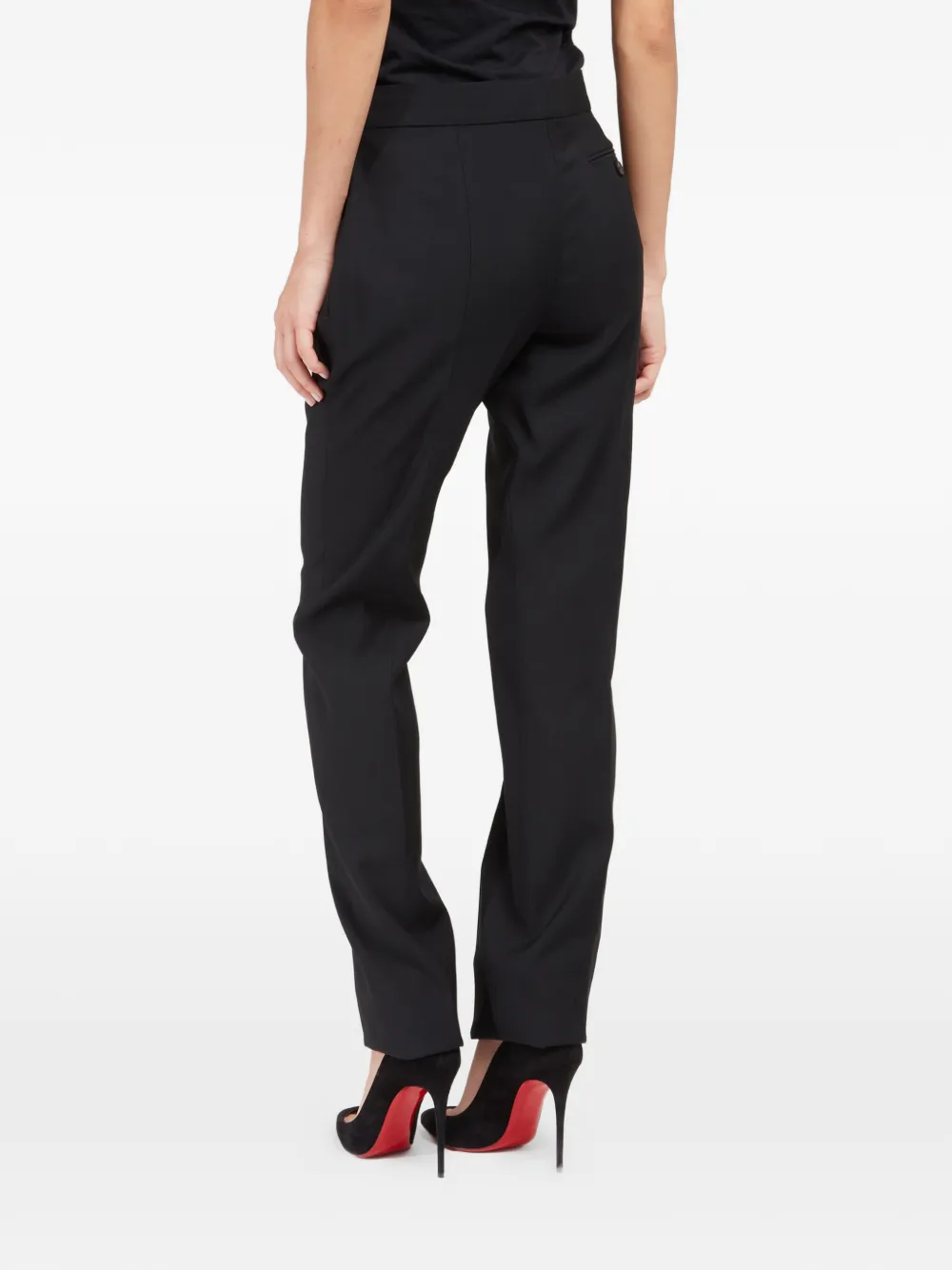 Alexander McQueen High waist pantalon Zwart
