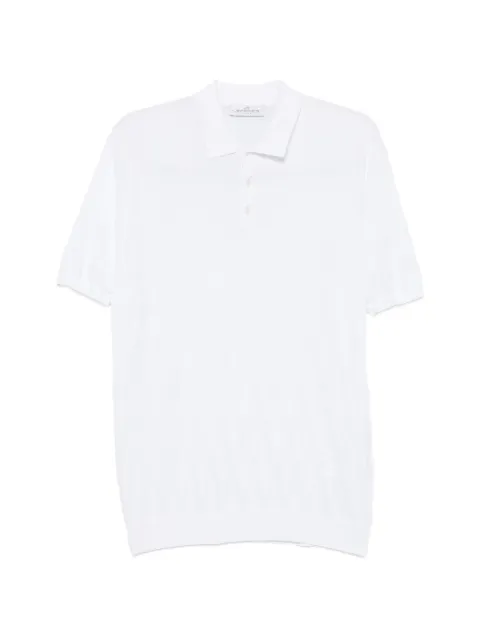 Jeordie's diamond-textured polo shirt