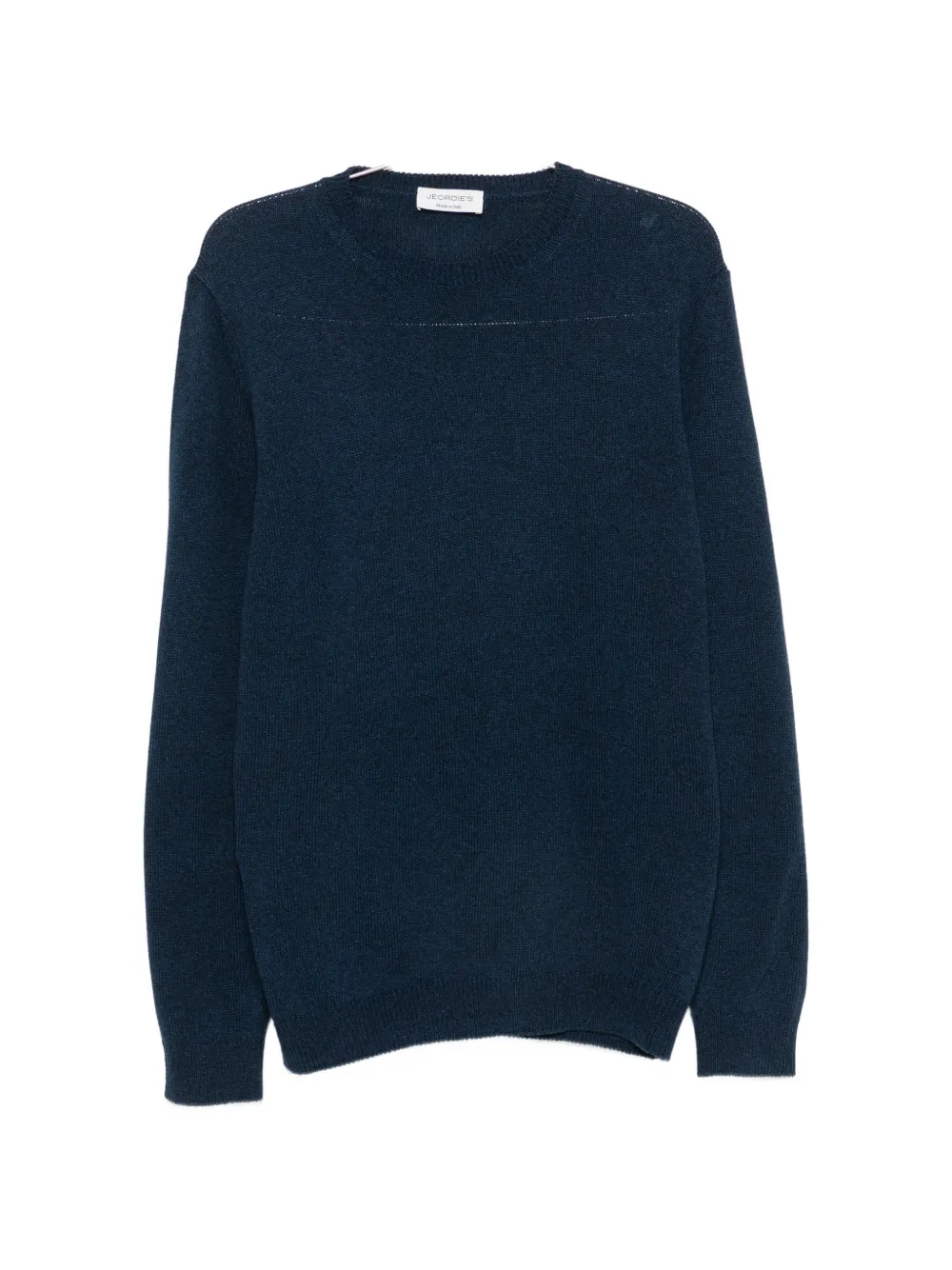 Jeordie's Fine-knit Crew-neck Sweater In Blue