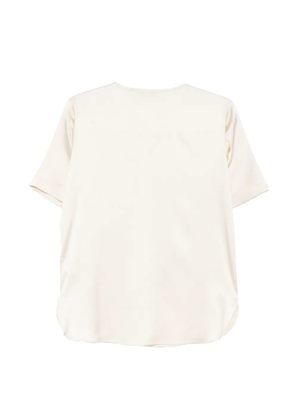 Antonelli Creta T-shirt met satijnen finish Beige