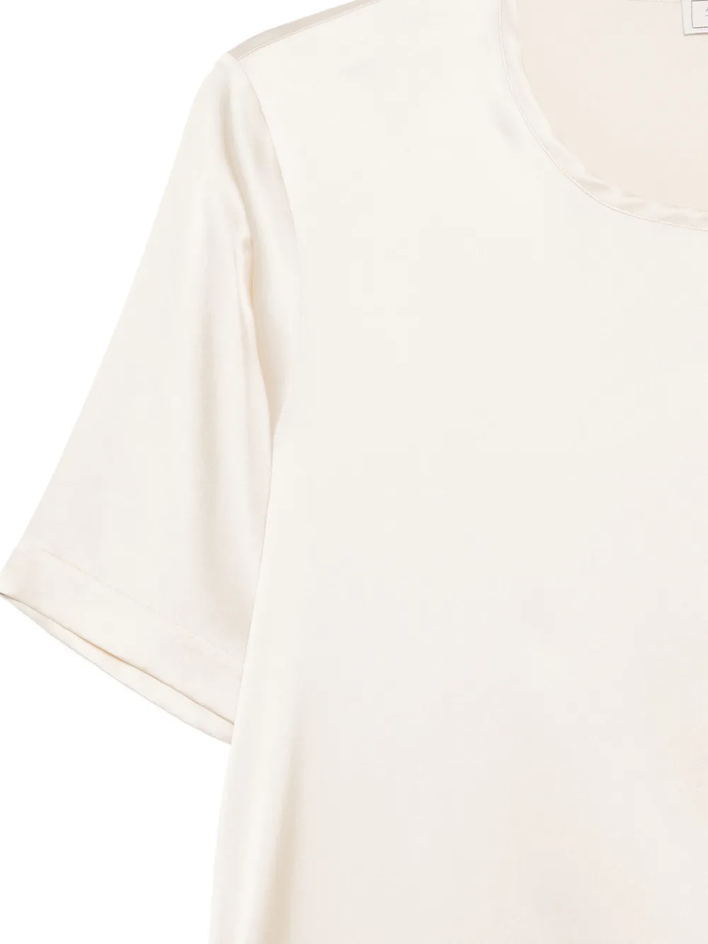 Antonelli Creta T-shirt met satijnen finish Beige