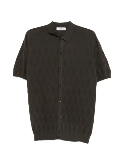 Jeordie's diamond-patterned short-sleeve shirt