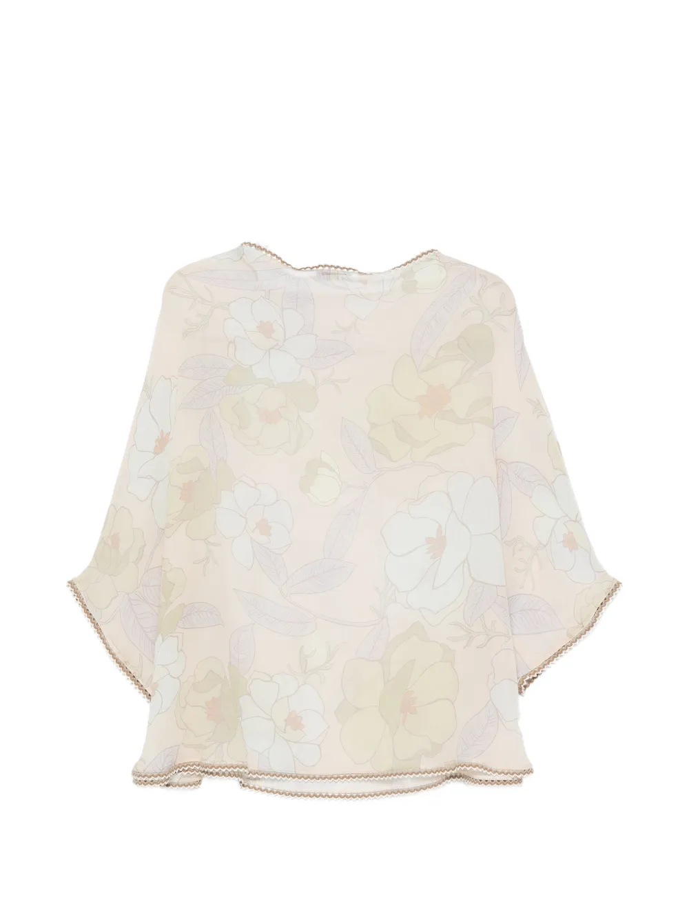 Faliero Sarti New Merlina blouse met bloemenprint Beige