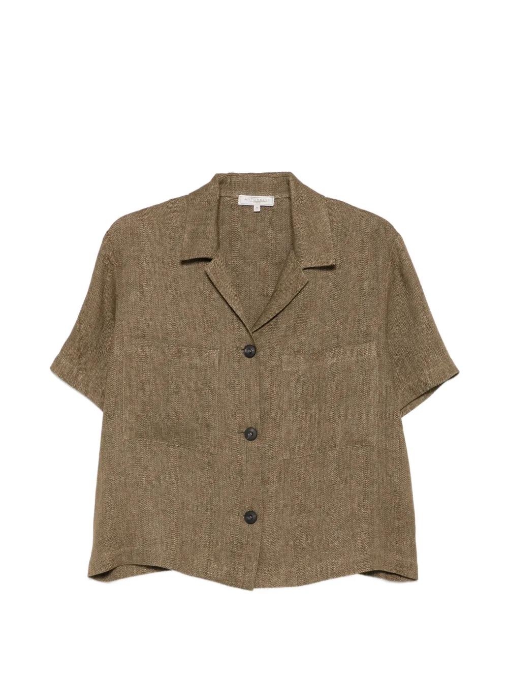 Antonelli Anna herringbone-pattern blouse - Verde