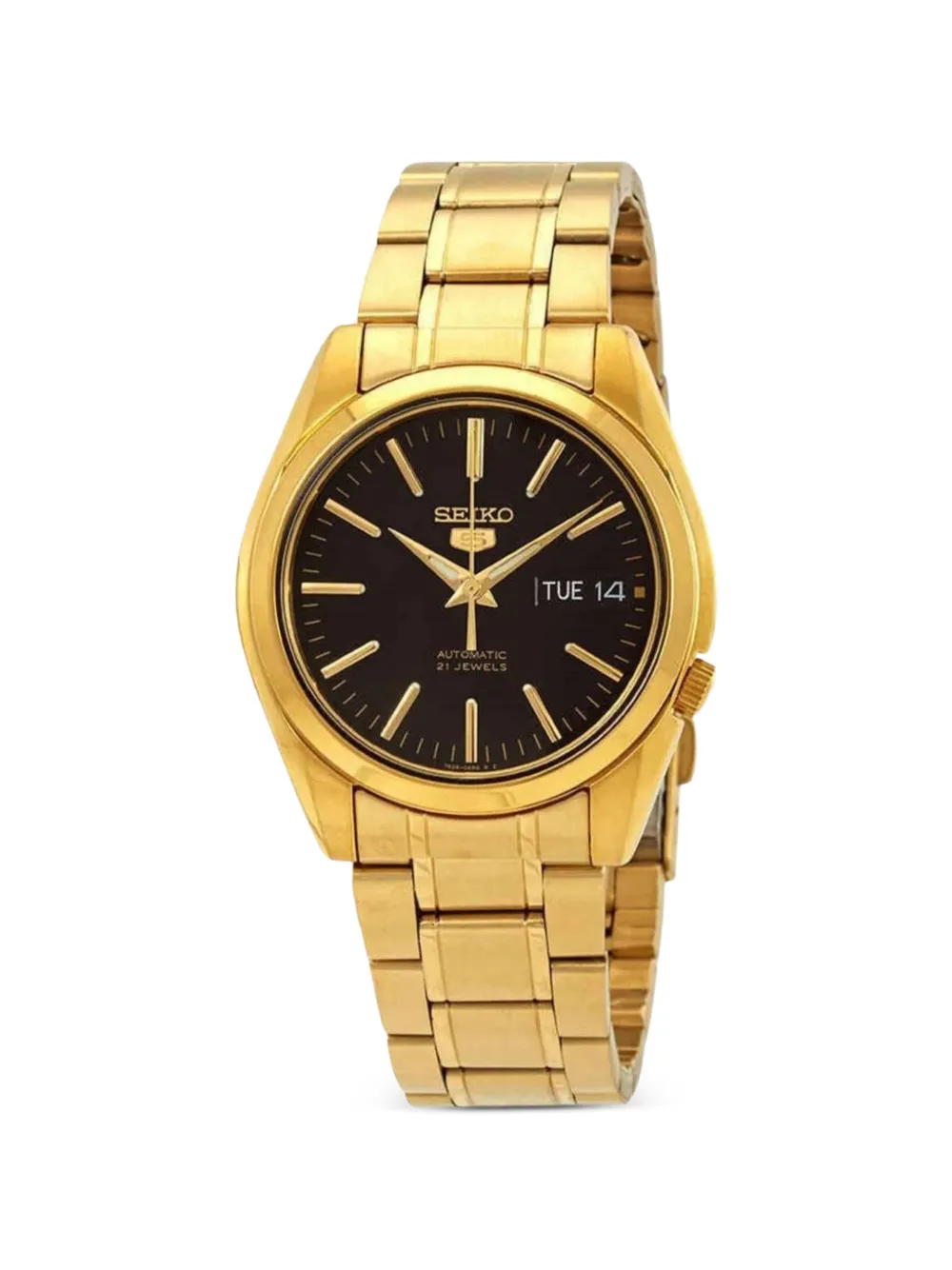 SEIKO PREOWNED Seiko 5 round-face 38mm watch - Nero