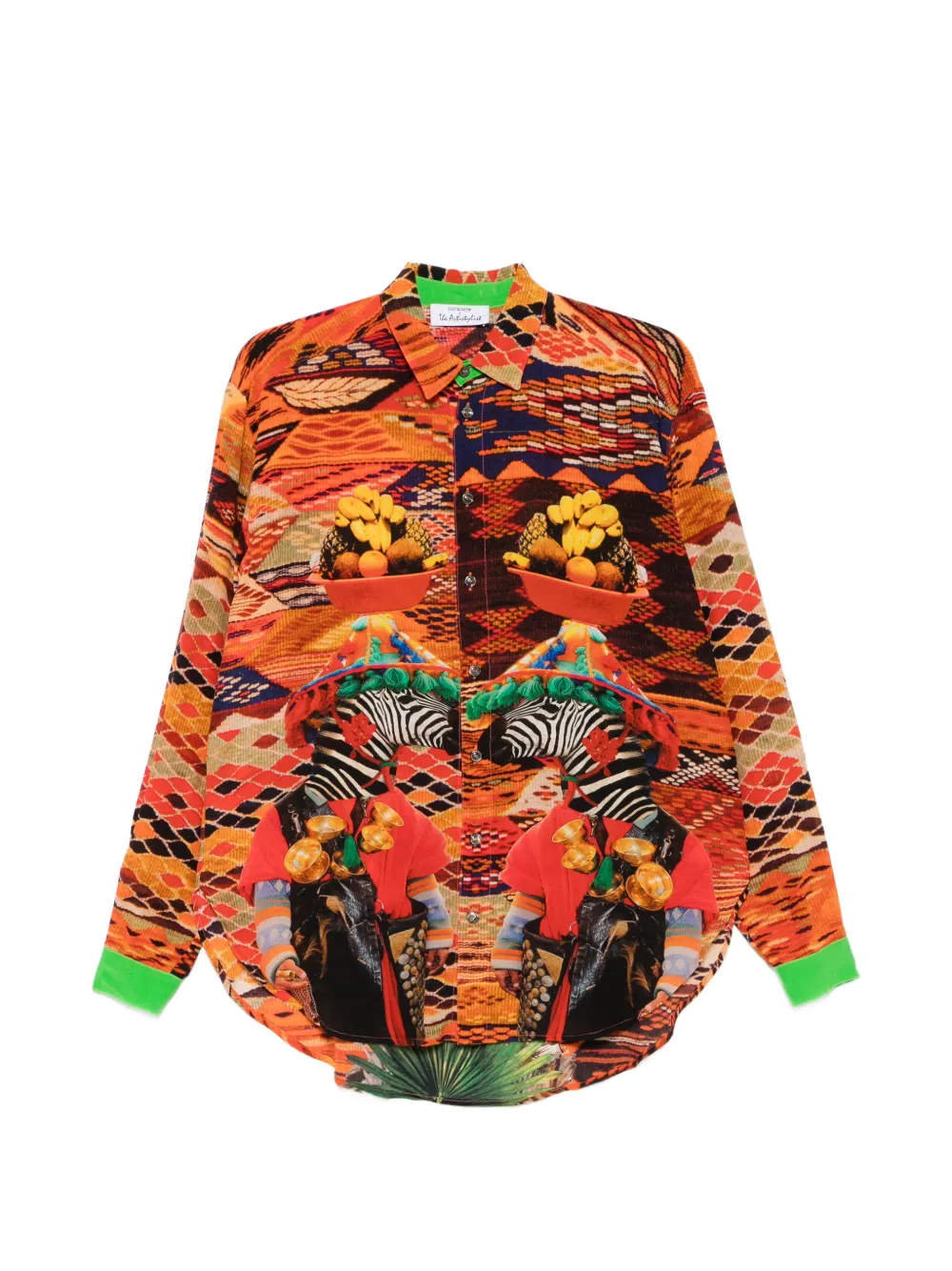 The Artistylist Zebra graphic-print long-sleeve shirt - Arancione