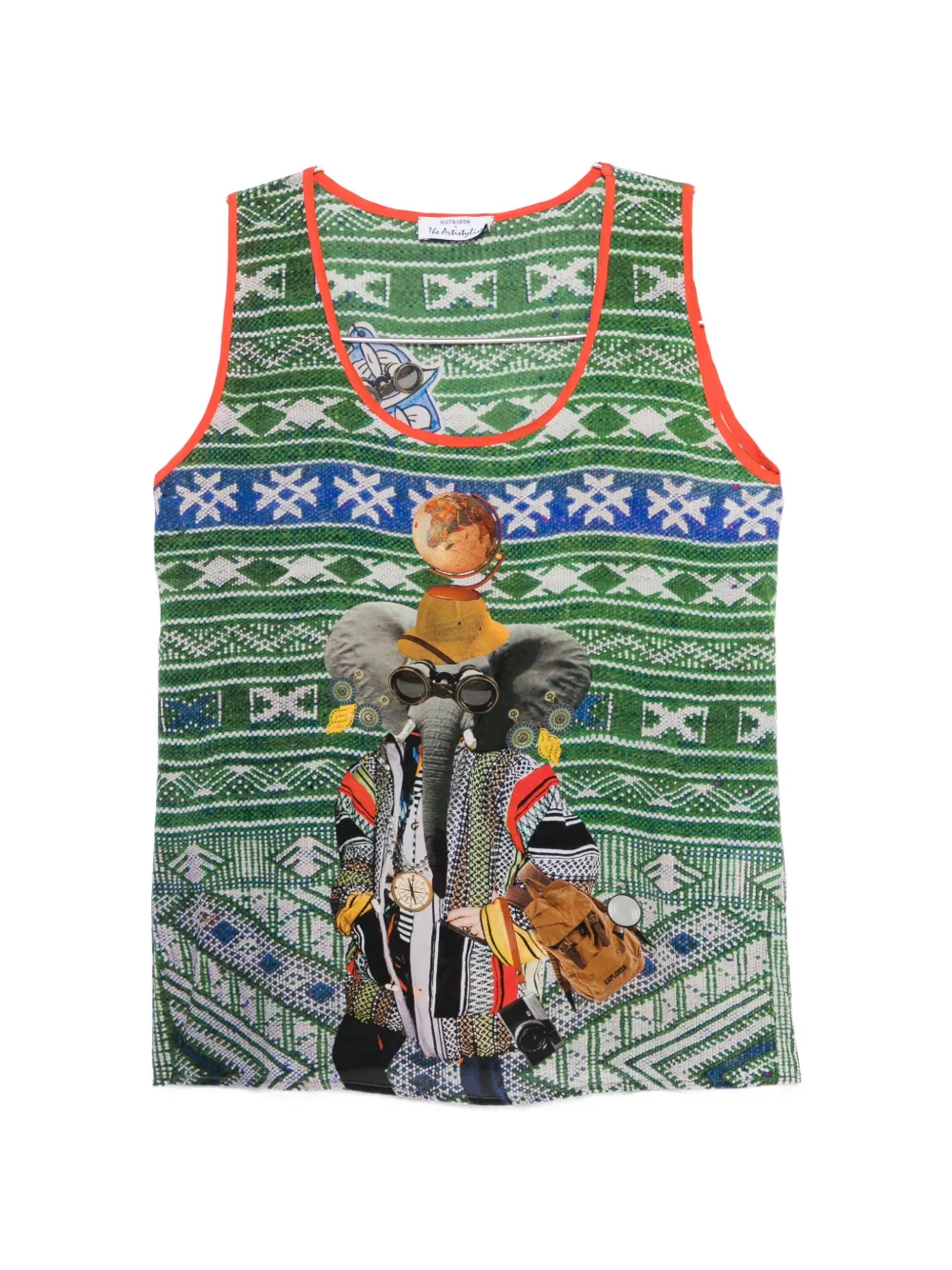 The Artistylist elephant-print tank top - Verde
