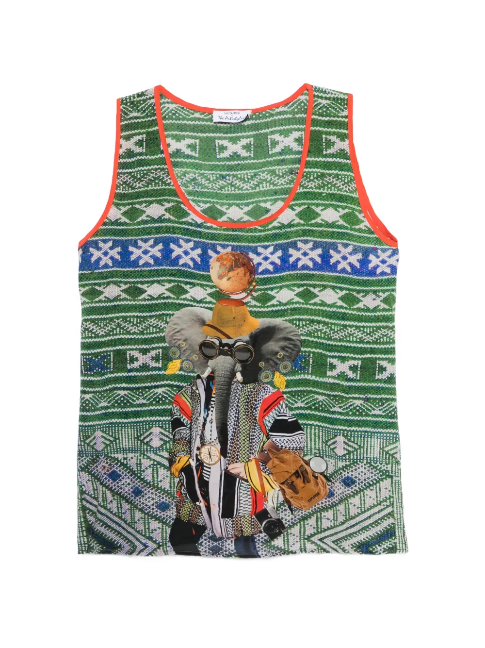 The Artistylist elephant-print tank top - Verde
