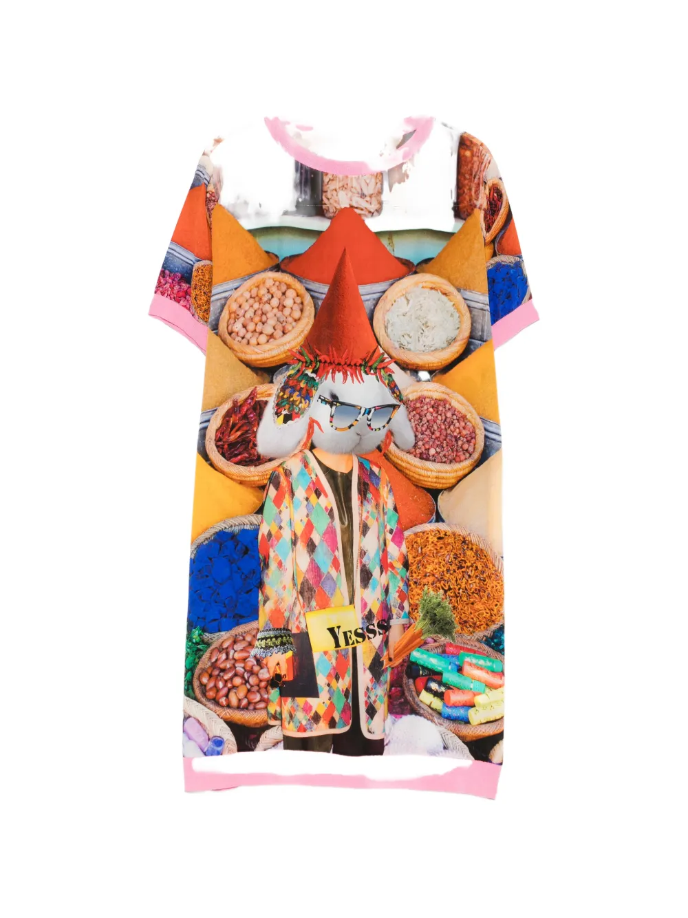 The Artistylist graphic-print mini dress - Arancione