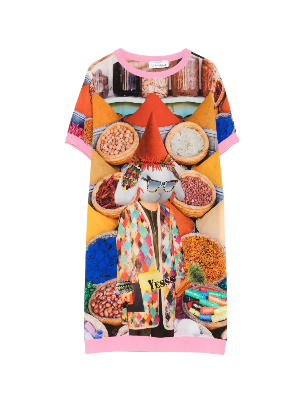 The Artistylist graphic-print mini dress - Arancione