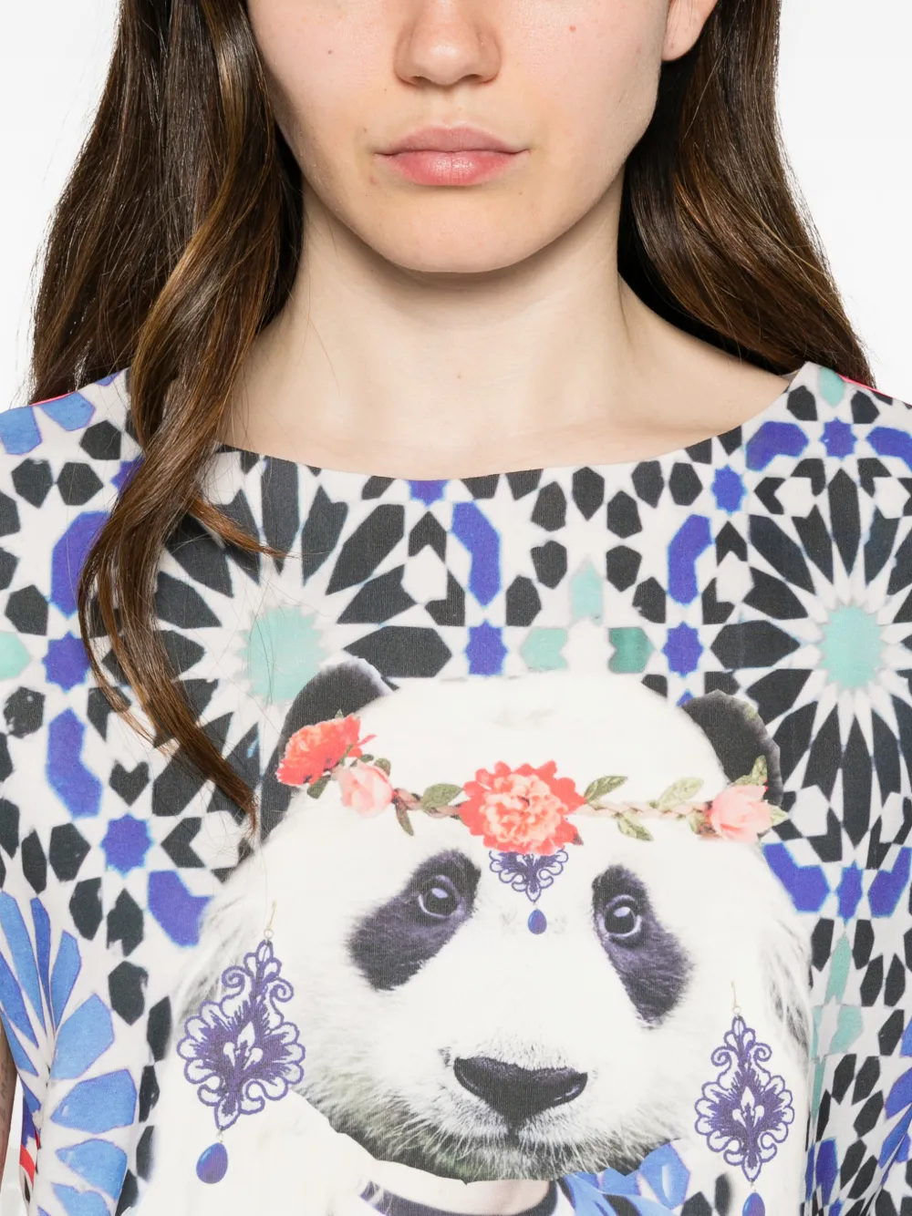 The Artistylist Tanktop met geometrisch patroon en print Wit