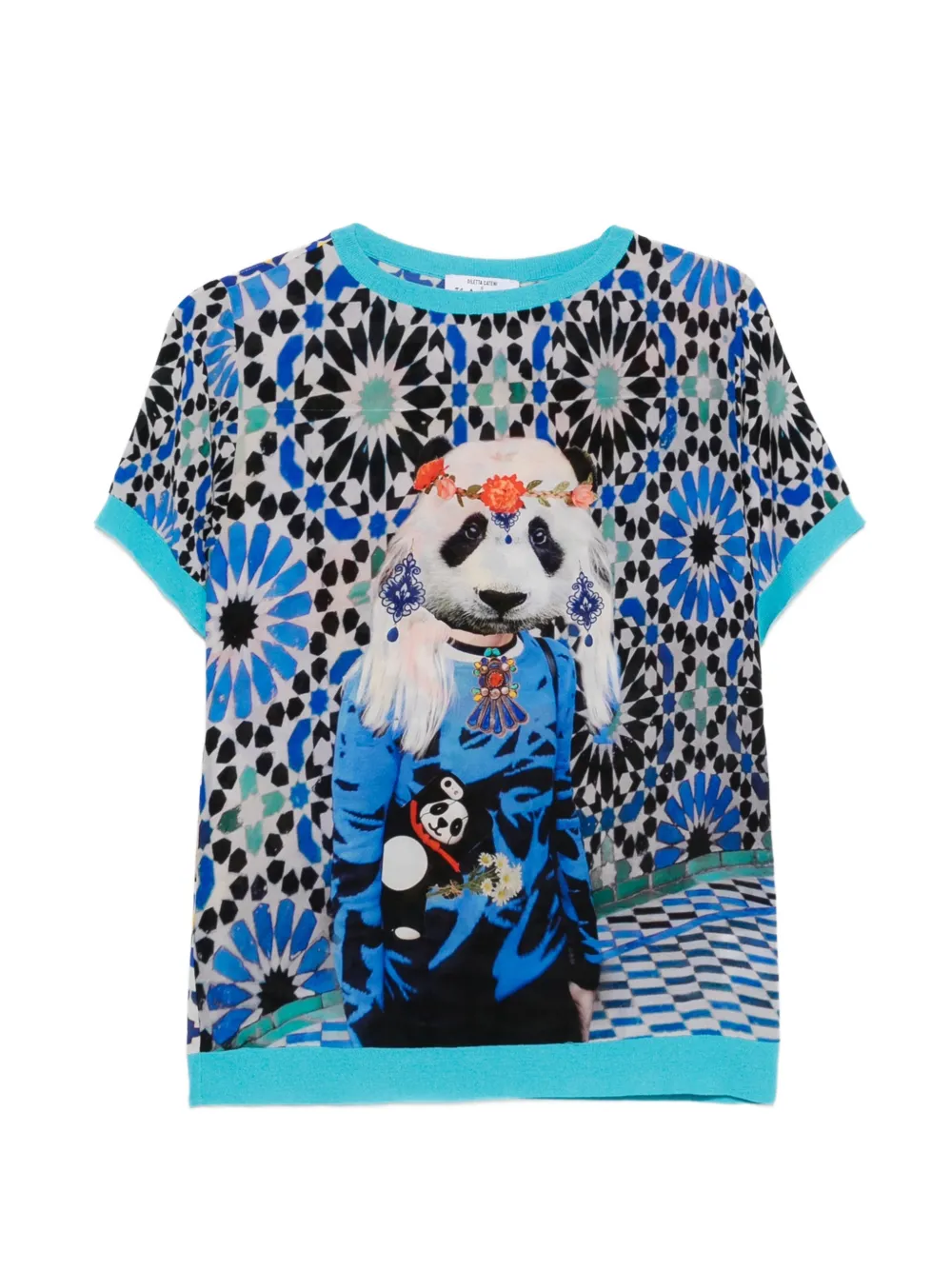The Artistylist panda-print T-shirt - Blu