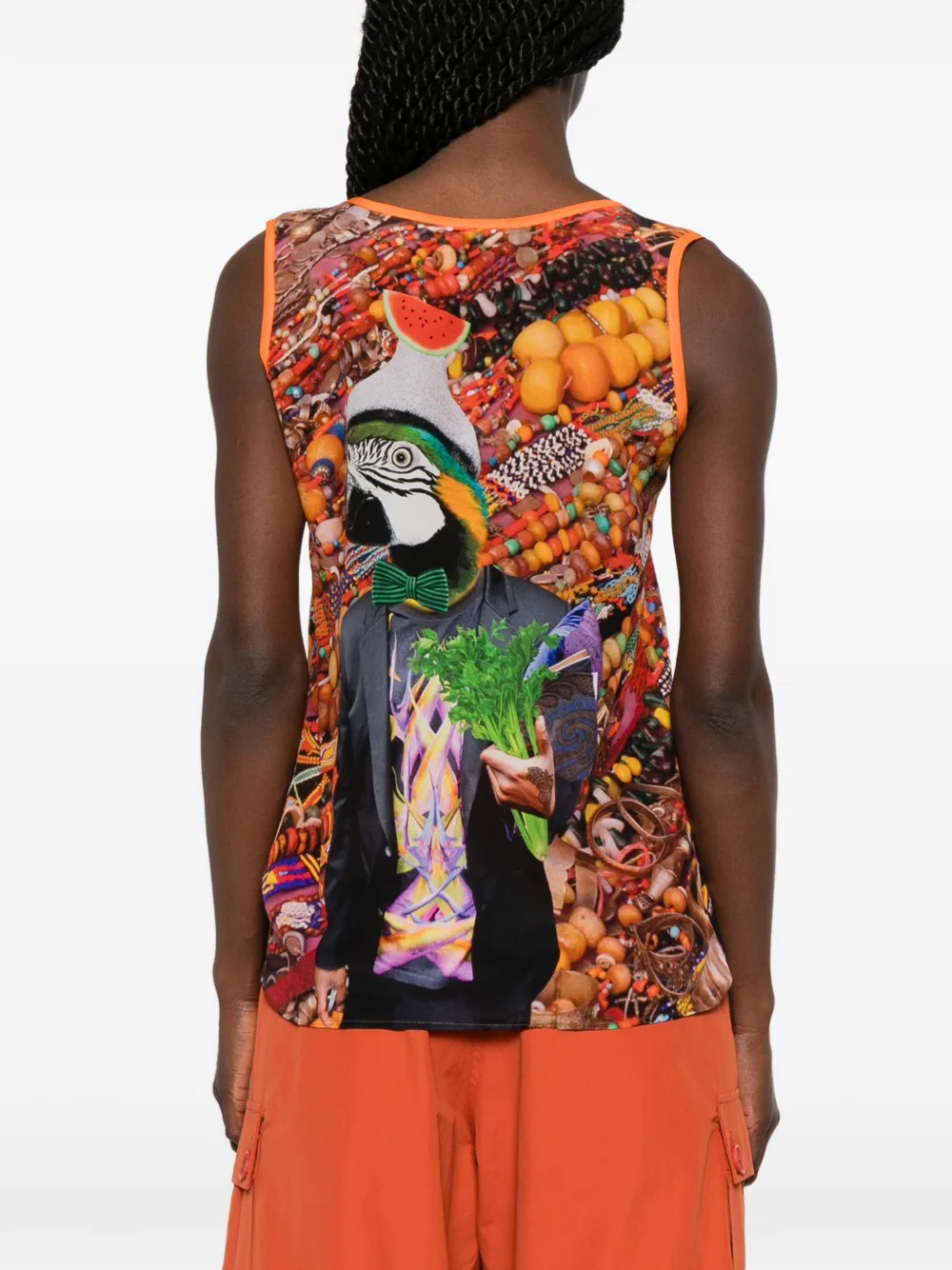 The Artistylist Mouwloze top Oranje