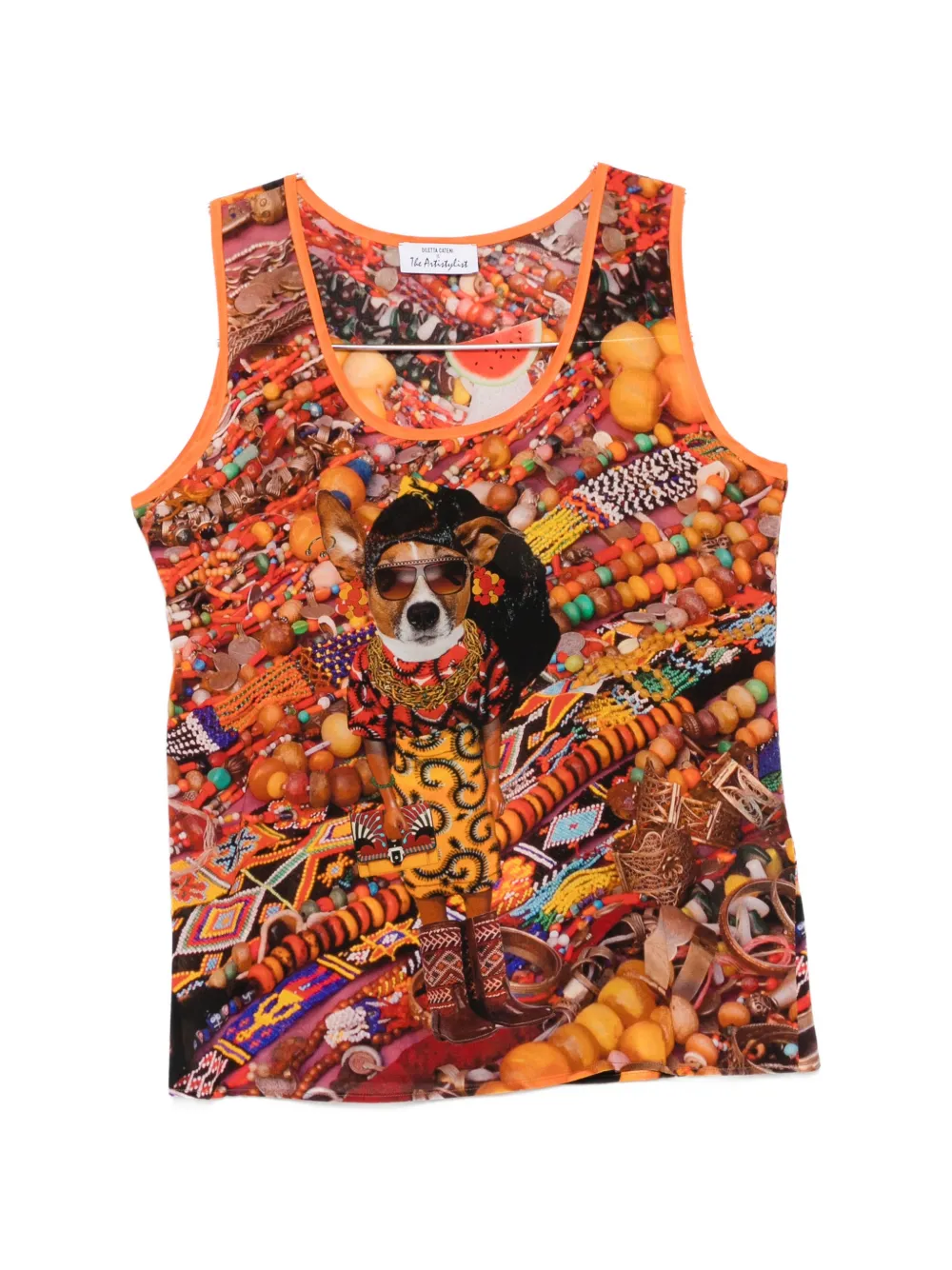 The Artistylist graphic-print sleeveless top - Orange