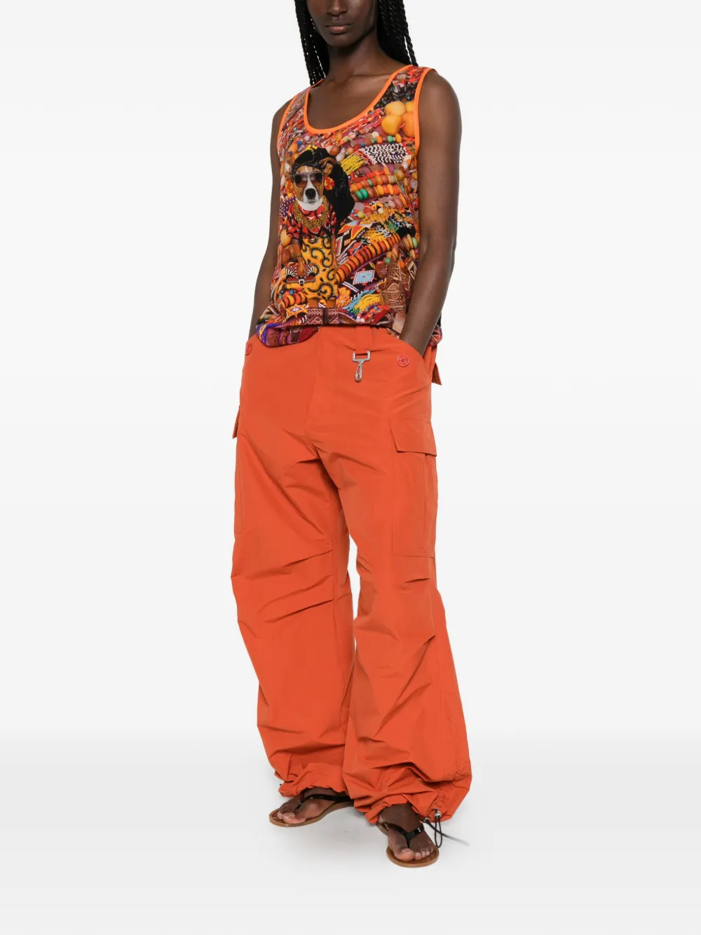 The Artistylist Mouwloze top Oranje