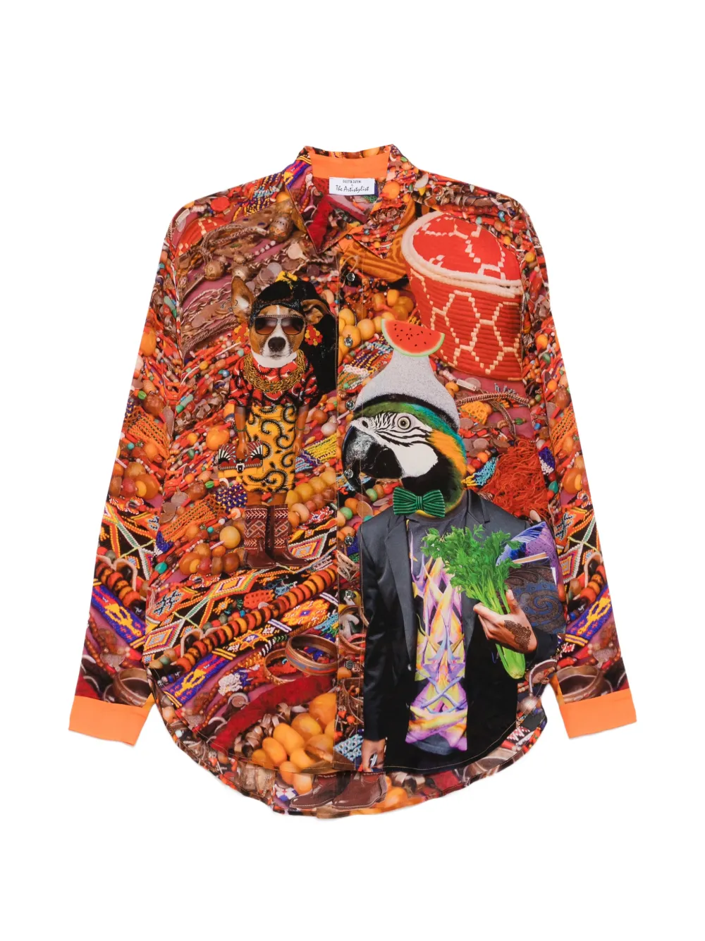 The Artistylist Jewelery graphic-print long-sleeve shirt - Orange