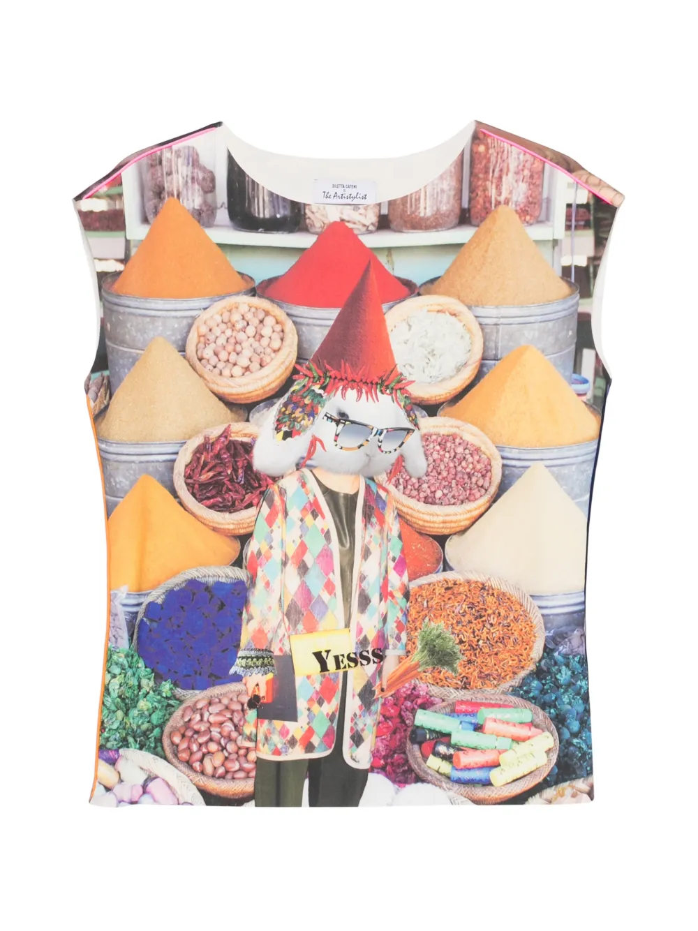 The Artistylist graphic-print sleeveless tank top - Arancione