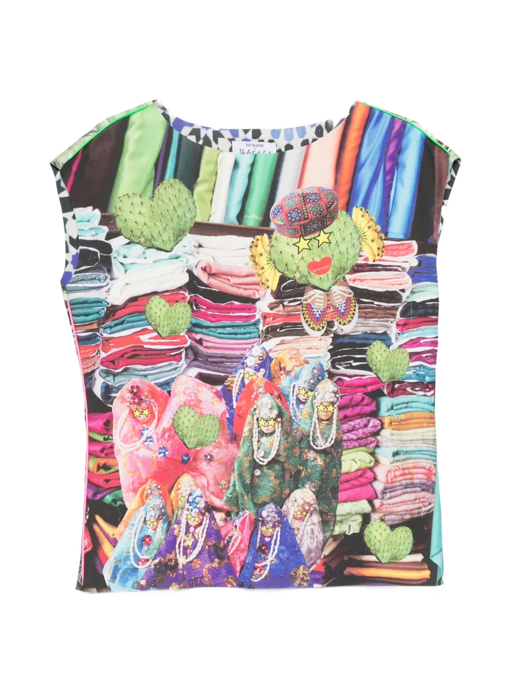 The Artistylist Scuba graphic-print top - Verde