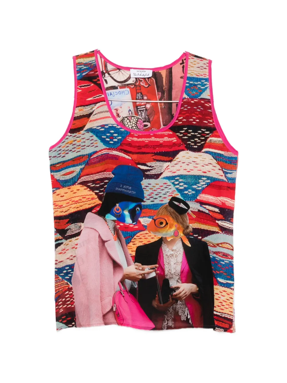 The Artistylist graphic-print sleeveless top - Rosso