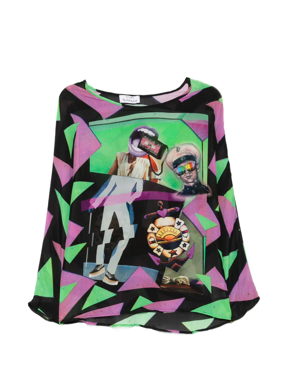 The Artistylist graphic-print blouse - Nero