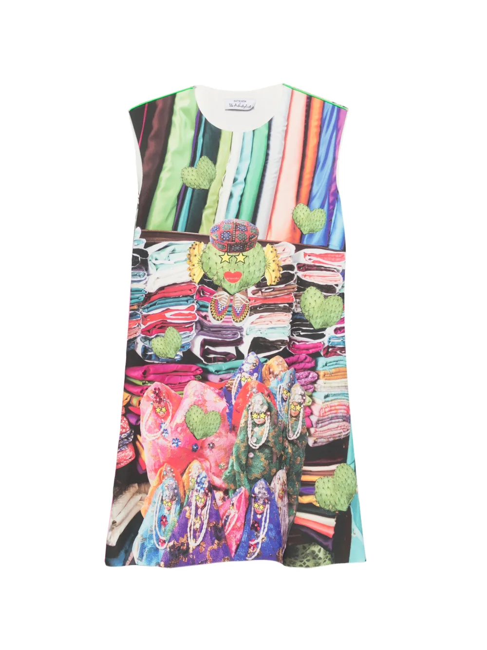 The Artistylist Trägerkleid mit grafischem Print - Blau