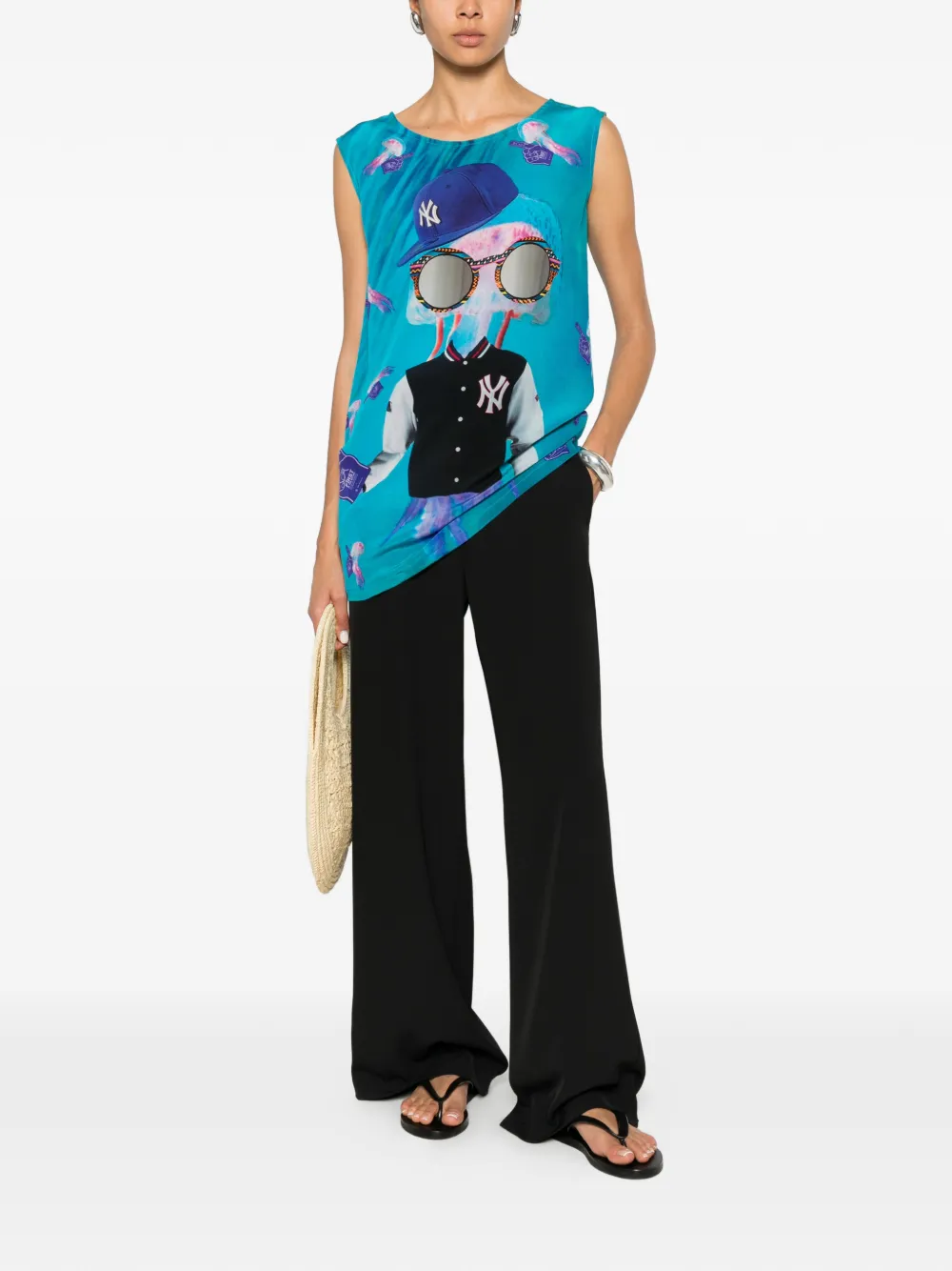The Artistylist Mouwloze top Blauw