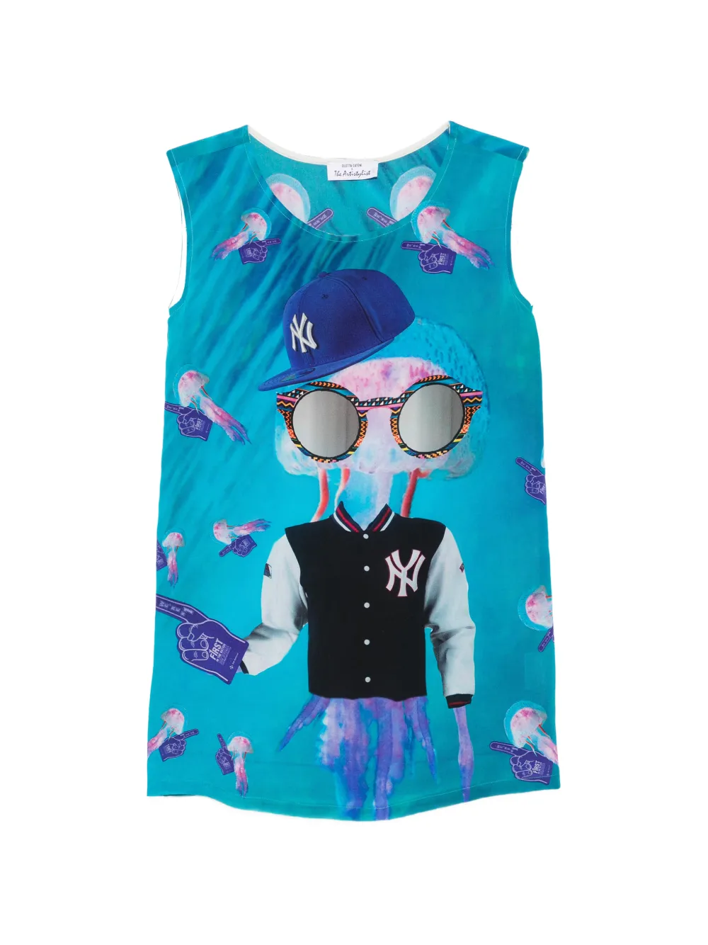 The Artistylist graphic-print sleeveless top - Blu