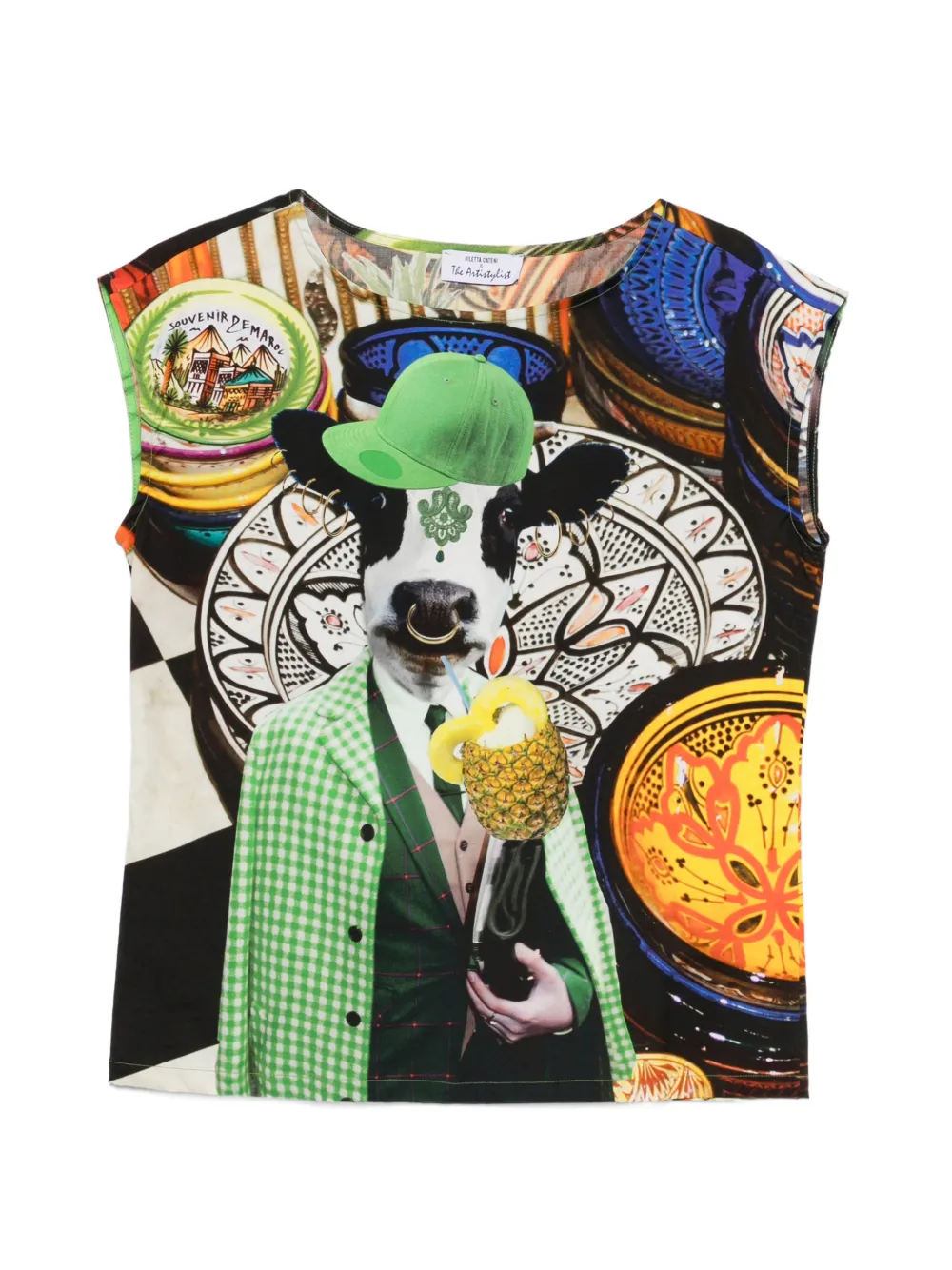 The Artistylist Cow graphic-print T-shirt - Nero