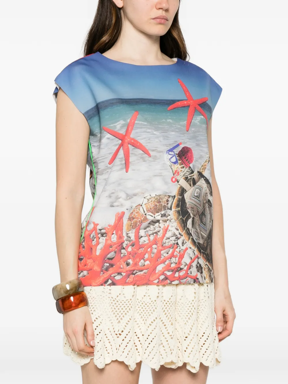 The Artistylist Tanktop met print Blauw