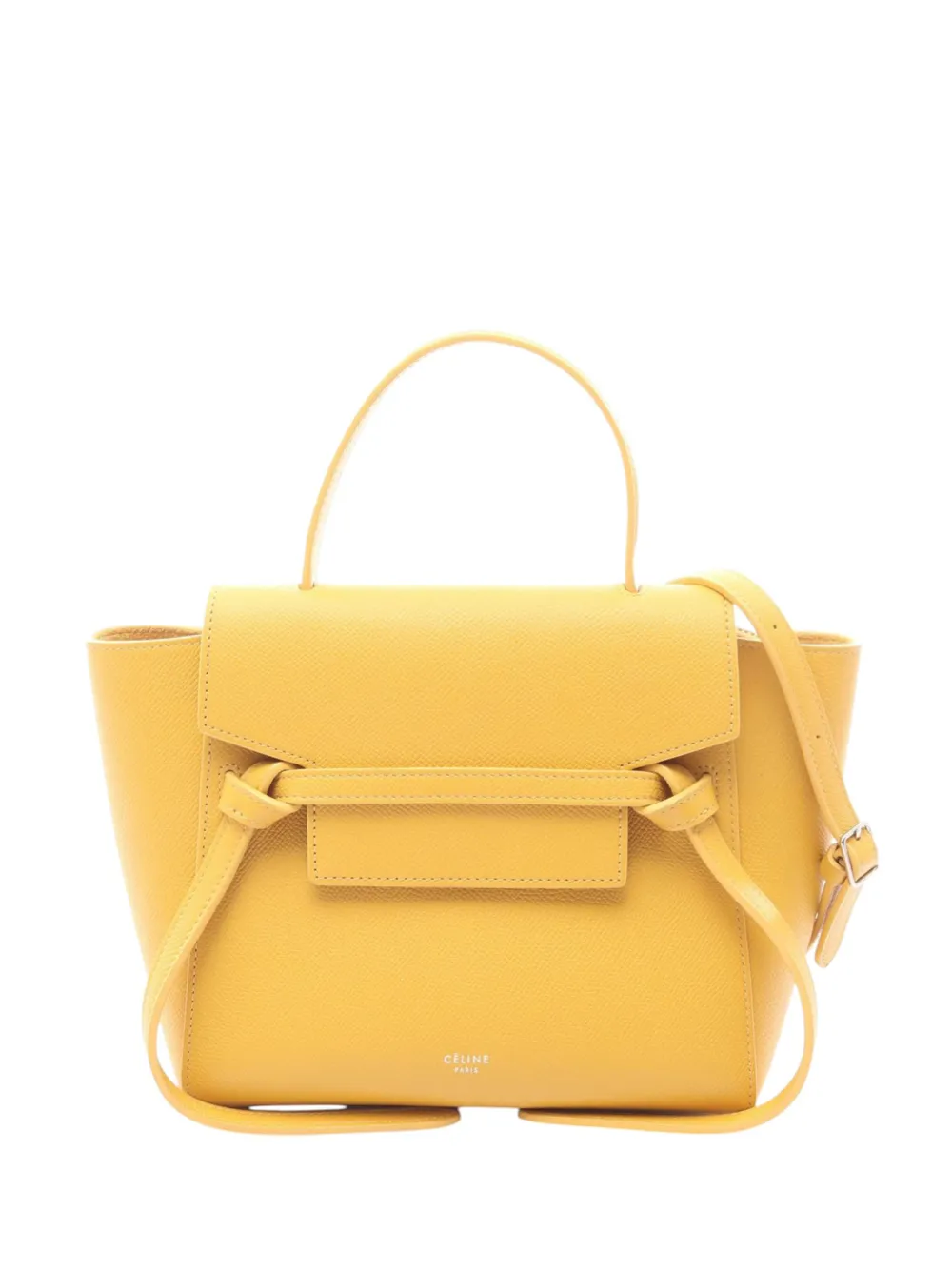 Celine Pre-Owned 2018 Nano Grained Calfskin Belt Bag satchel - Giallo