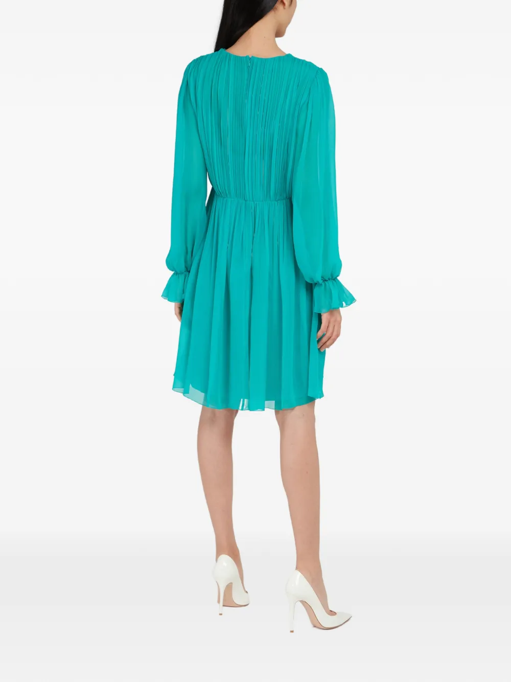Alberta Ferretti Mini-jurk met V-hals Groen