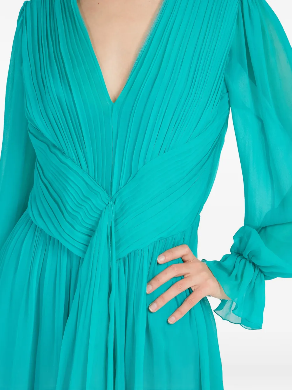 Alberta Ferretti Mini-jurk met V-hals Groen