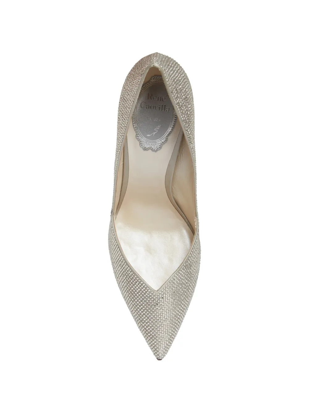 René Caovilla Pumps met puntige neus Zilver