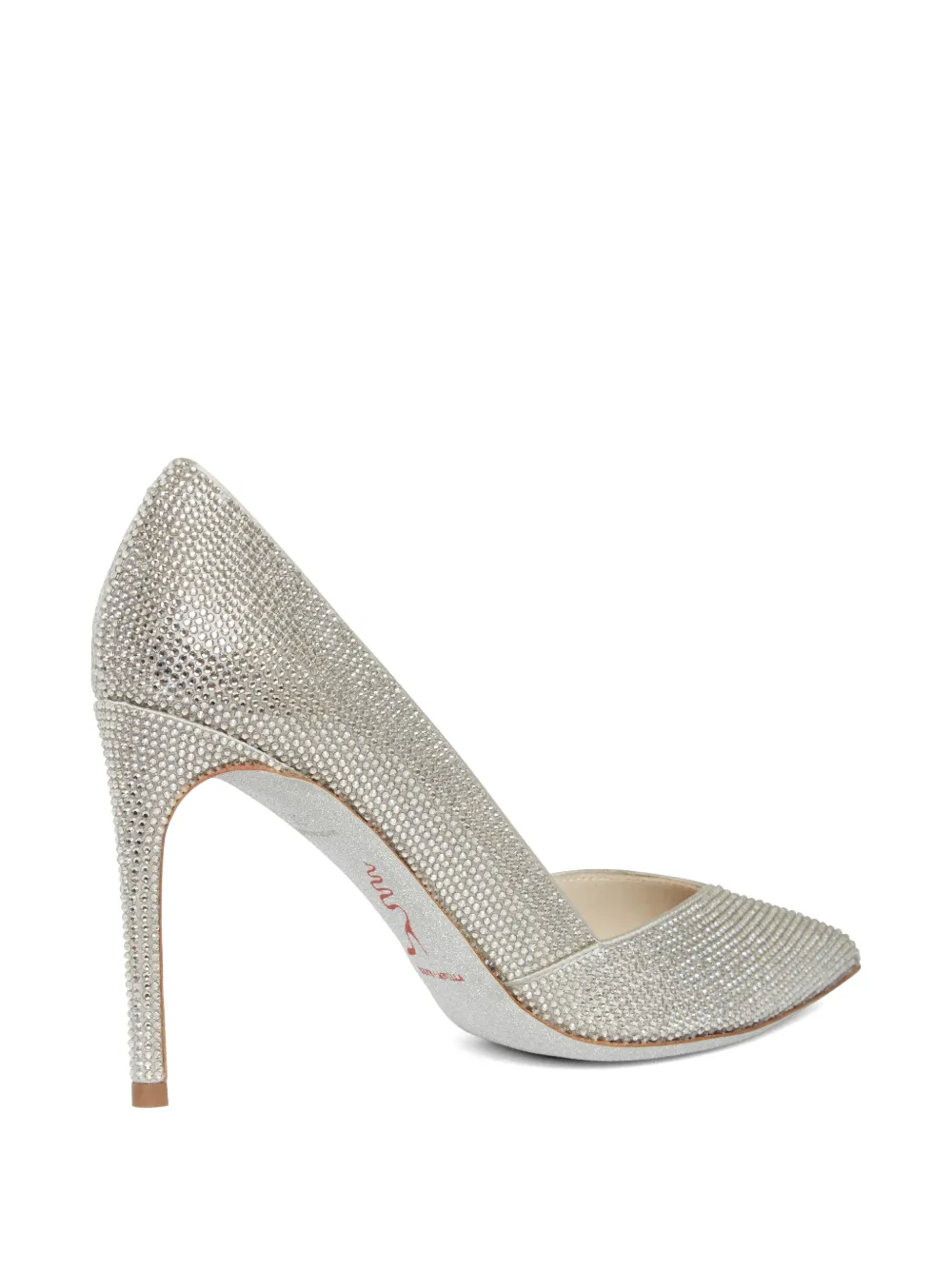 René Caovilla Pumps met puntige neus Zilver