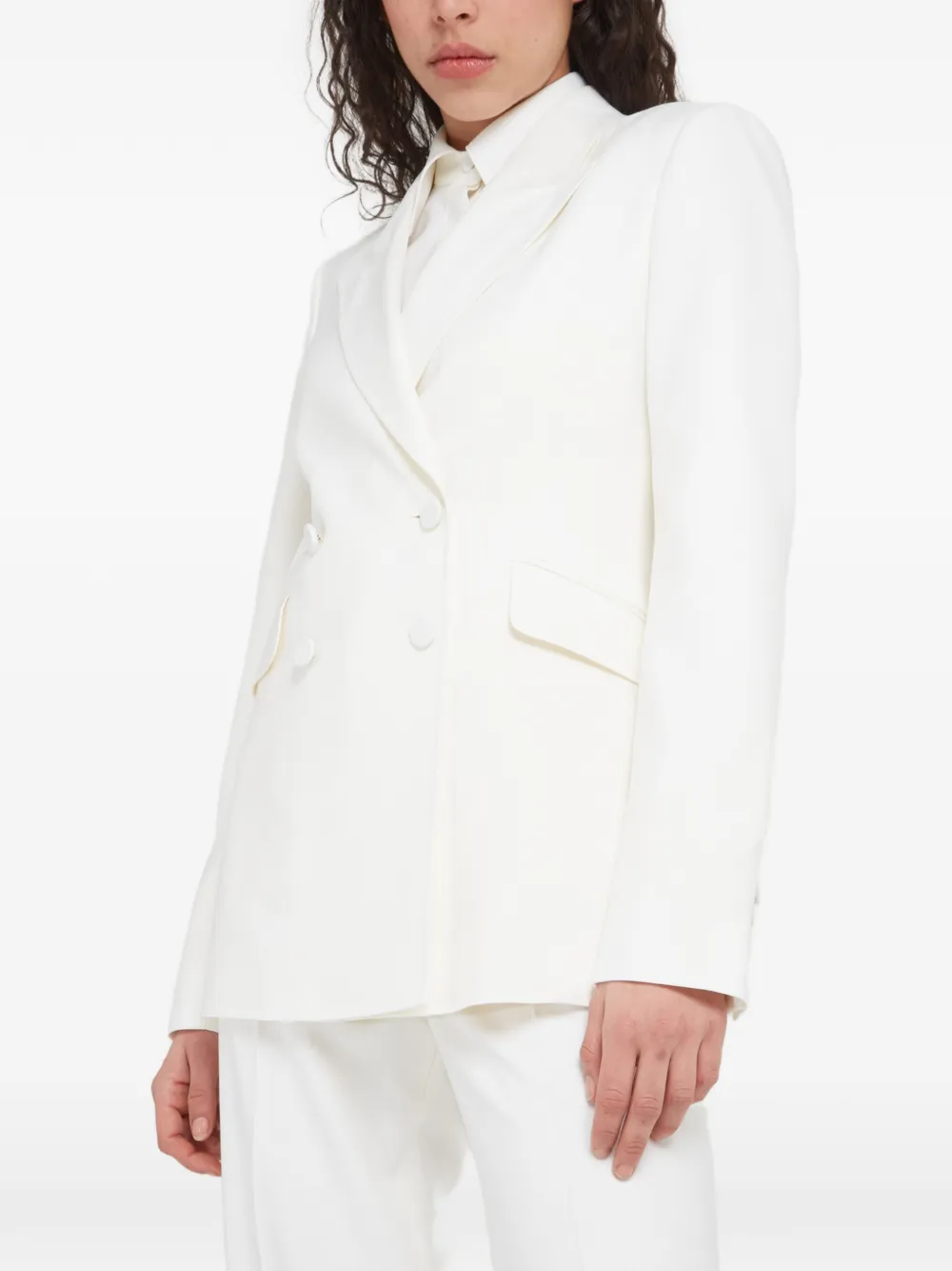 Gabriela Hearst Blazer met dubbele rij knopen Beige