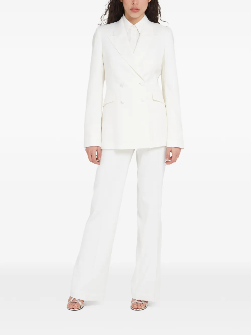 Gabriela Hearst Blazer met dubbele rij knopen Beige