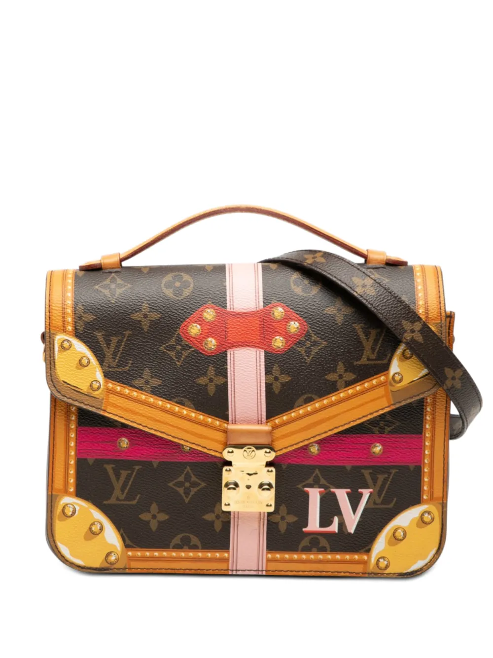 Louis Vuitton Pre-Owned 2018 Monogram Summer Trunk Pochette Metis satchel - Marrone