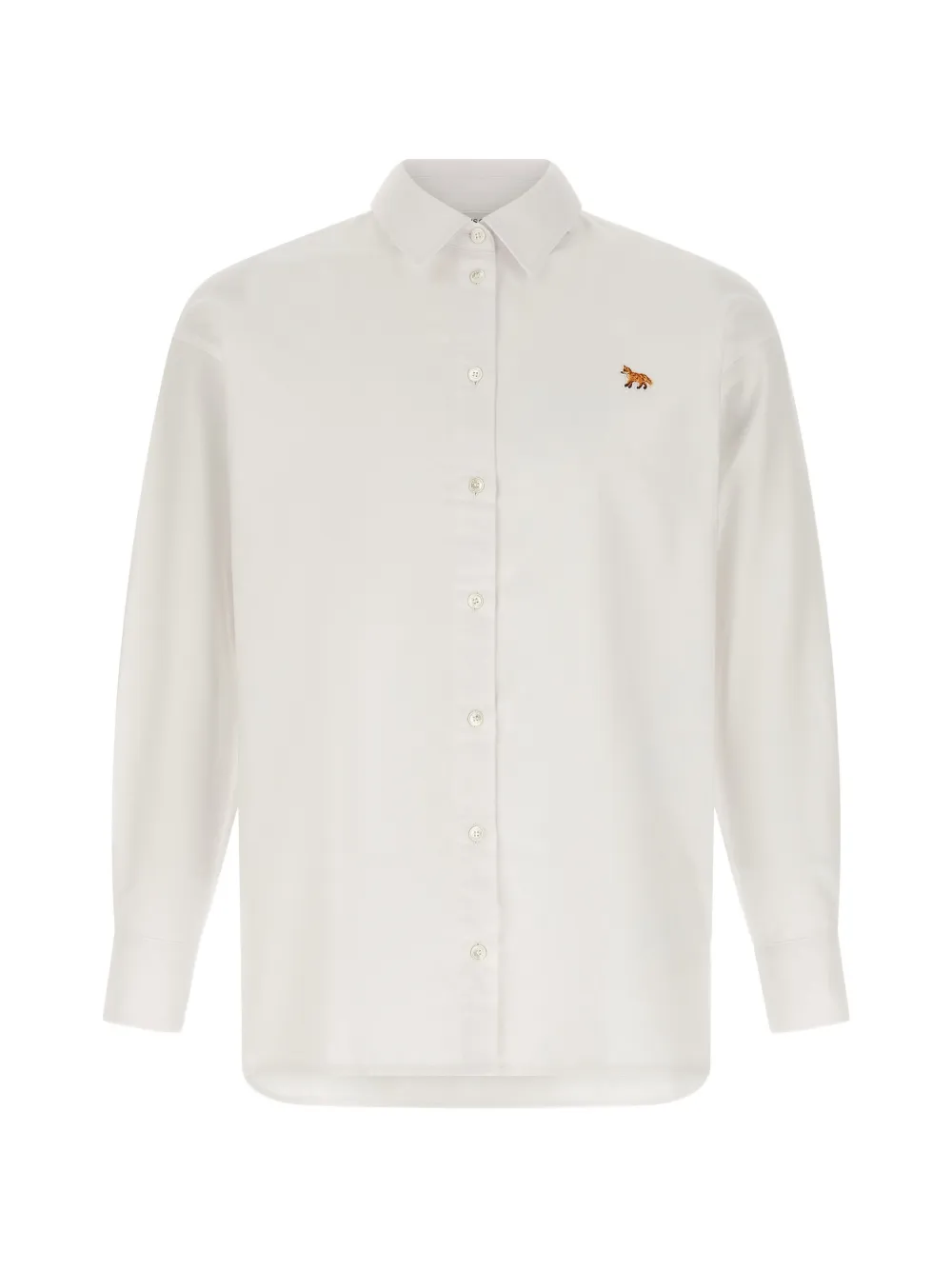 Maison Kitsuné Baby Fox logo-patch shirt - Bianco