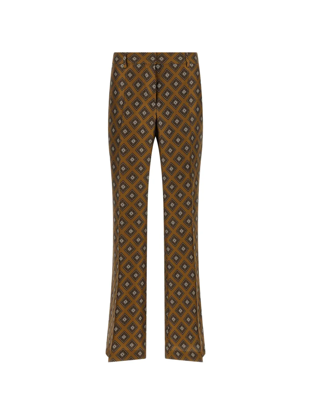 Alberto Biani tie-print flared trousers - Verde