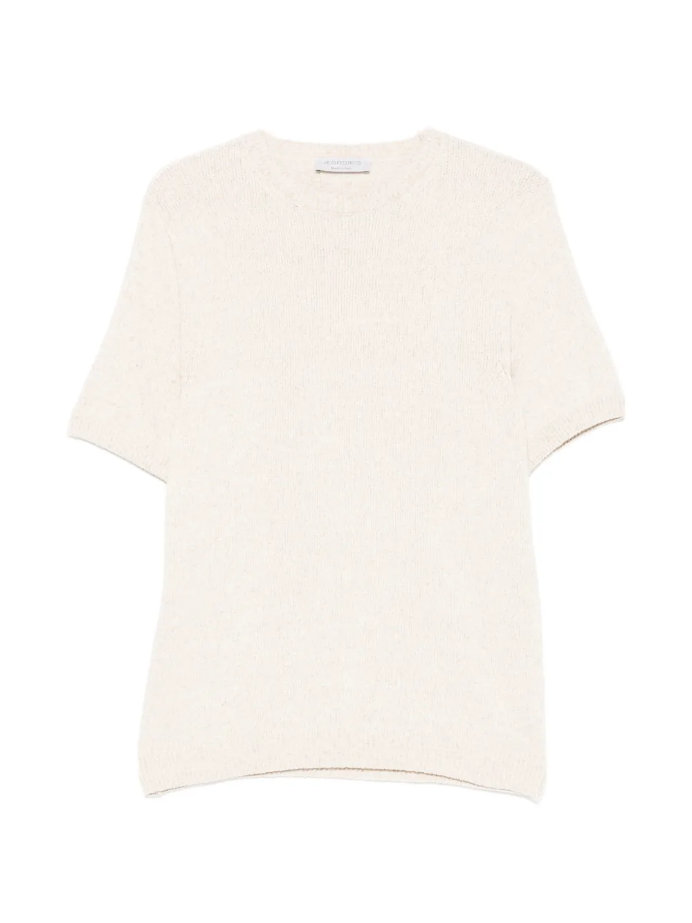 Jeordie's short-sleeve knitted sweater - Nude
