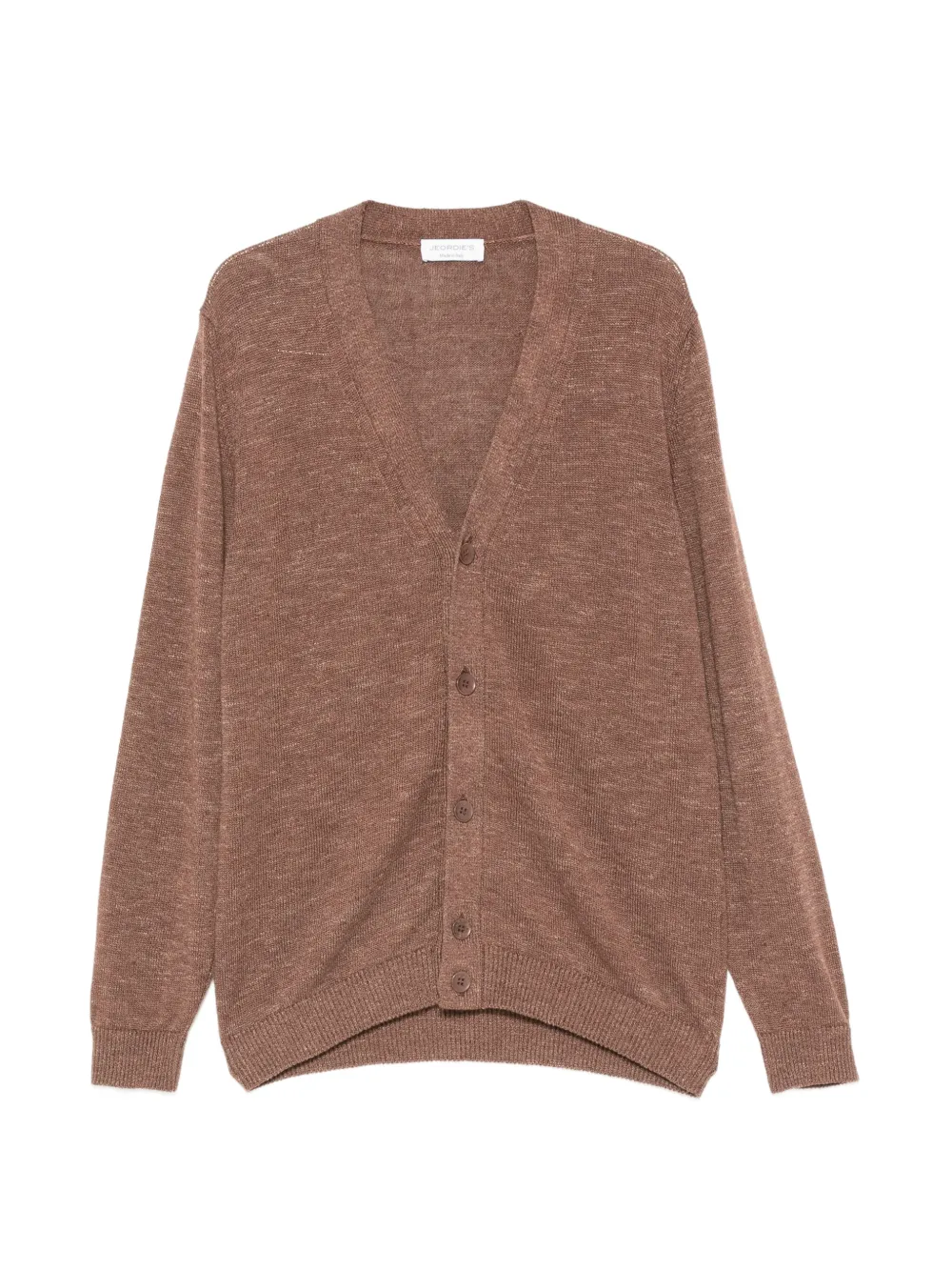 Jeordie's V-neck button-up cardigan - Marrone