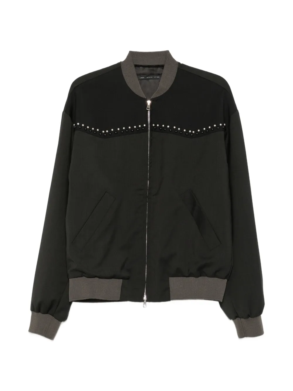 Low Brand bead-embellished bomber jacket - Nero