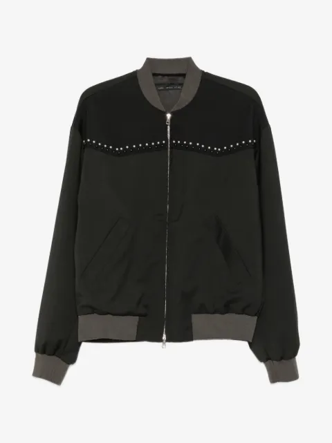 Low Brand bead-embellished bomber jacket
