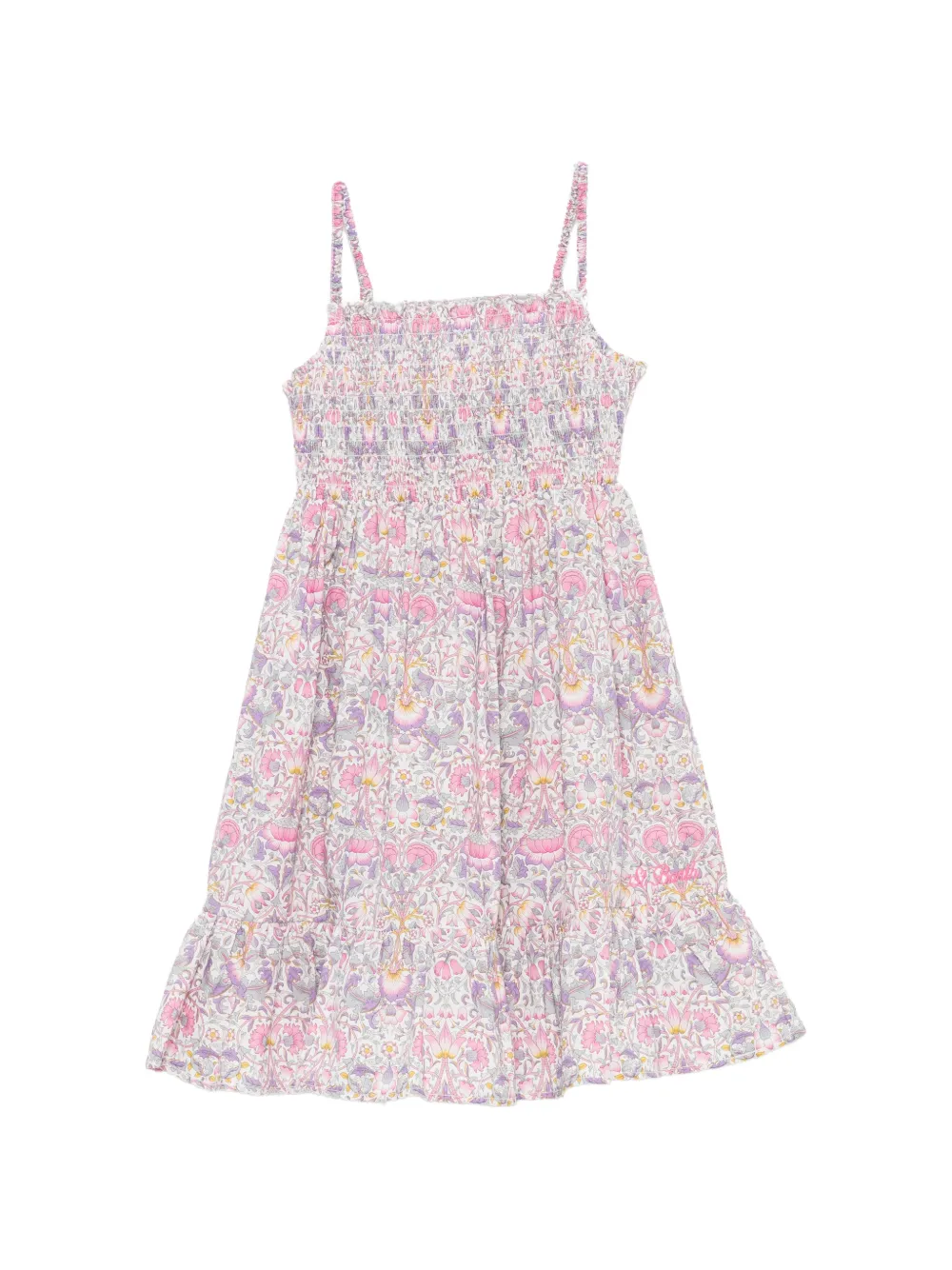 MC2 Saint Barth Kids Miki gelaagde jurk met bloe print Paars