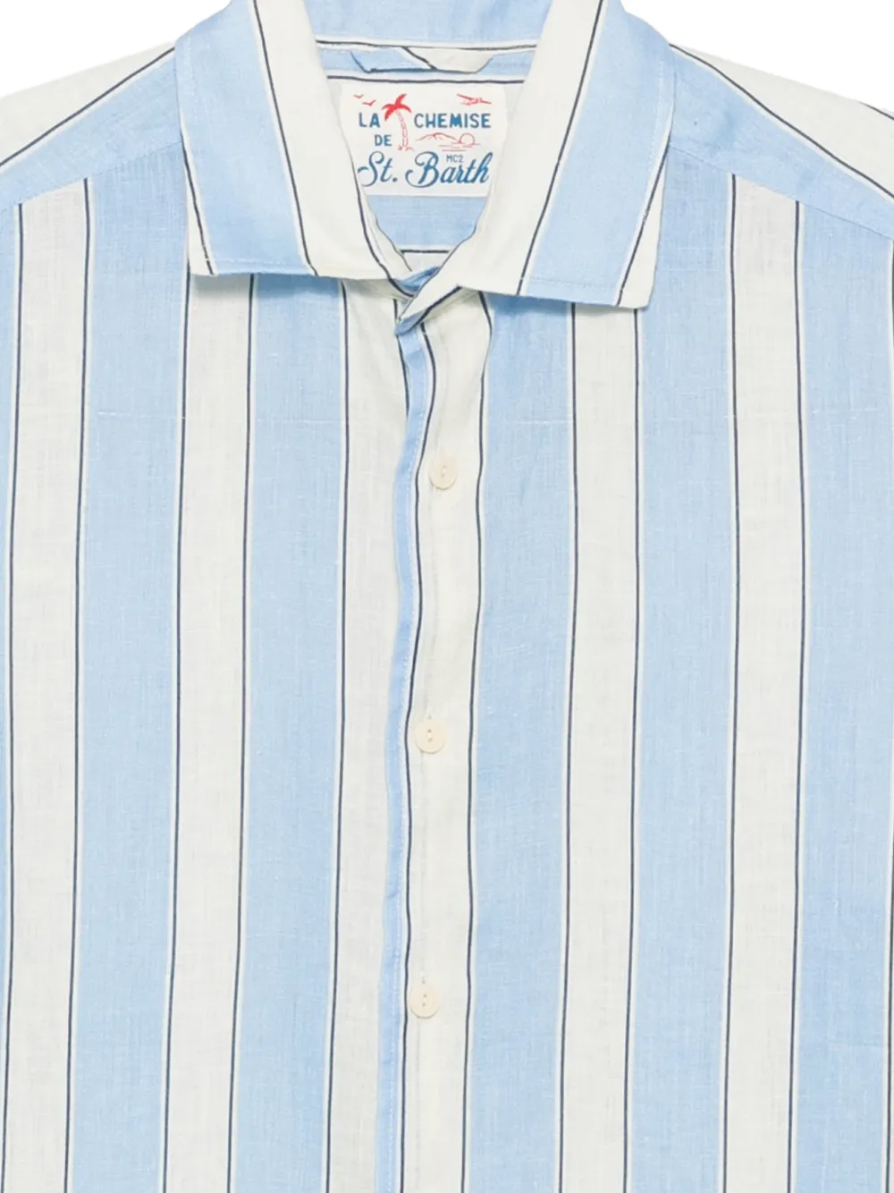 MC2 Saint Barth Pamplona blouse met verticale streep Blauw
