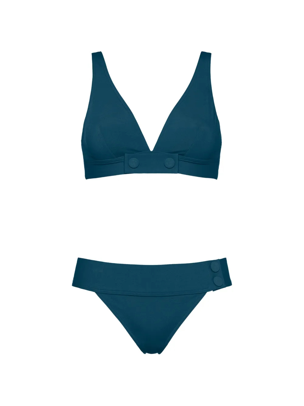 ERES Charme Plenitude button-detail V-neck bikini - Blau