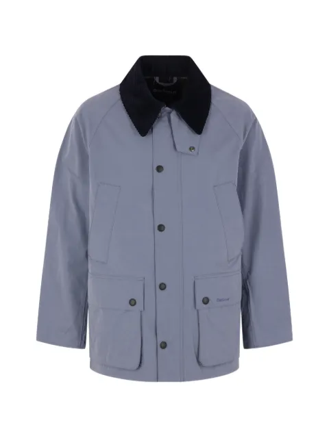 Barbour Bedale corduroy-collar logo-embroidered jacket
