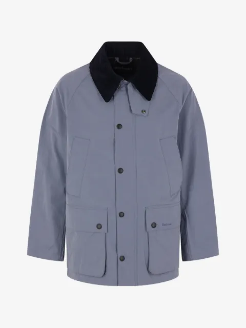 Barbour Bedale corduroy-collar logo-embroidered jacket